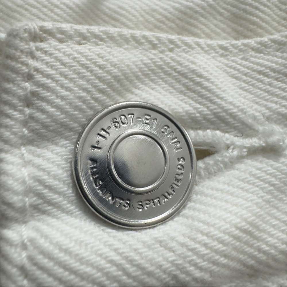 AllSaints Jeans women’s 100% cotton non stretchy Jayce White Denim size 28 - Picture 10 of 13